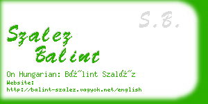 szalez balint business card